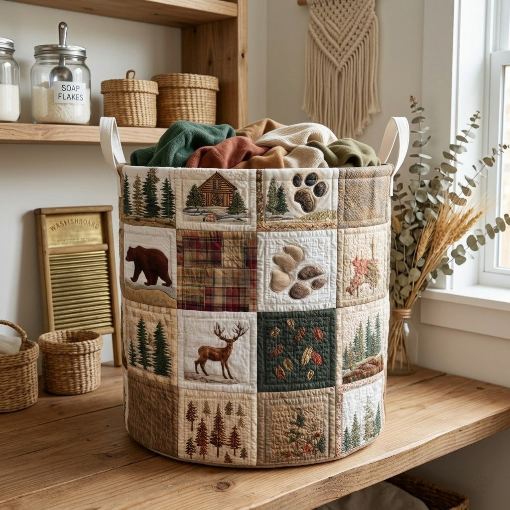 Timber Buck Quilted Laundry Basket Best Foldable Laundry Basket Special Present For Dad