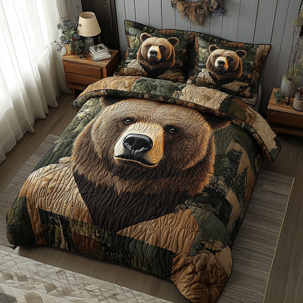Timber Titan Quilted Bedding Set Cute Bed Sets For Teens Father's Day Gifts For Grandpa
