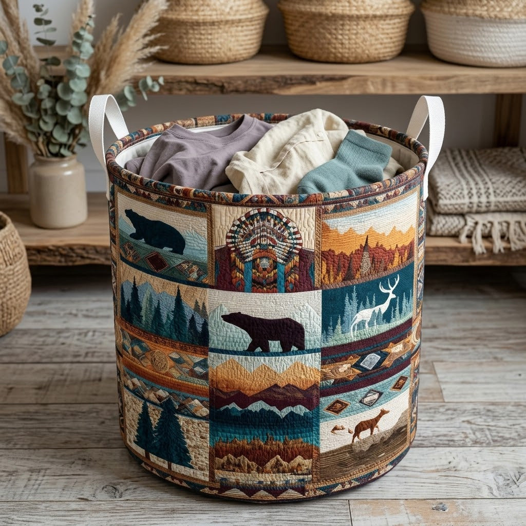 Timber Vista Quilted Laundry Basket Best Clothes Basket Fathers Day Gifts Special