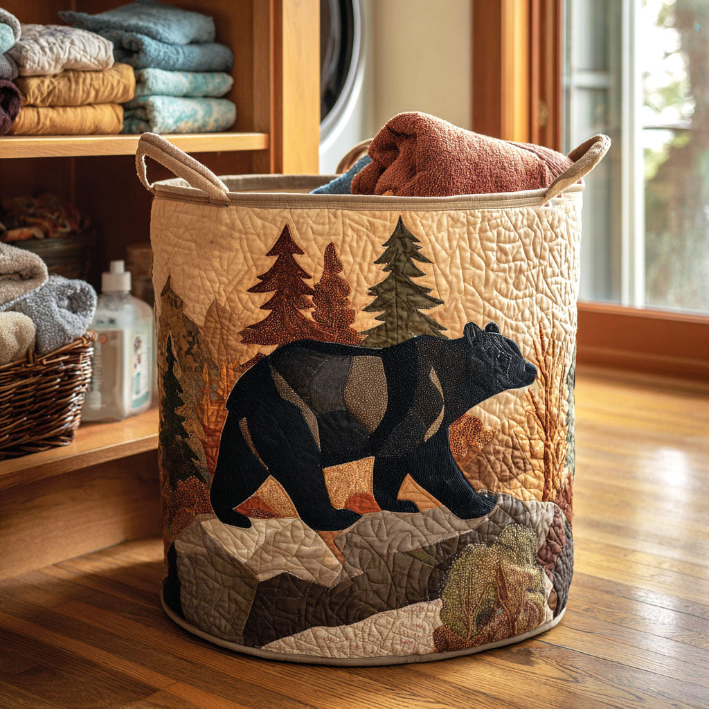 Timber Walk Quilted Laundry Basket Farmhouse Laundry Hamper Hunting Gifts For Grandpa
