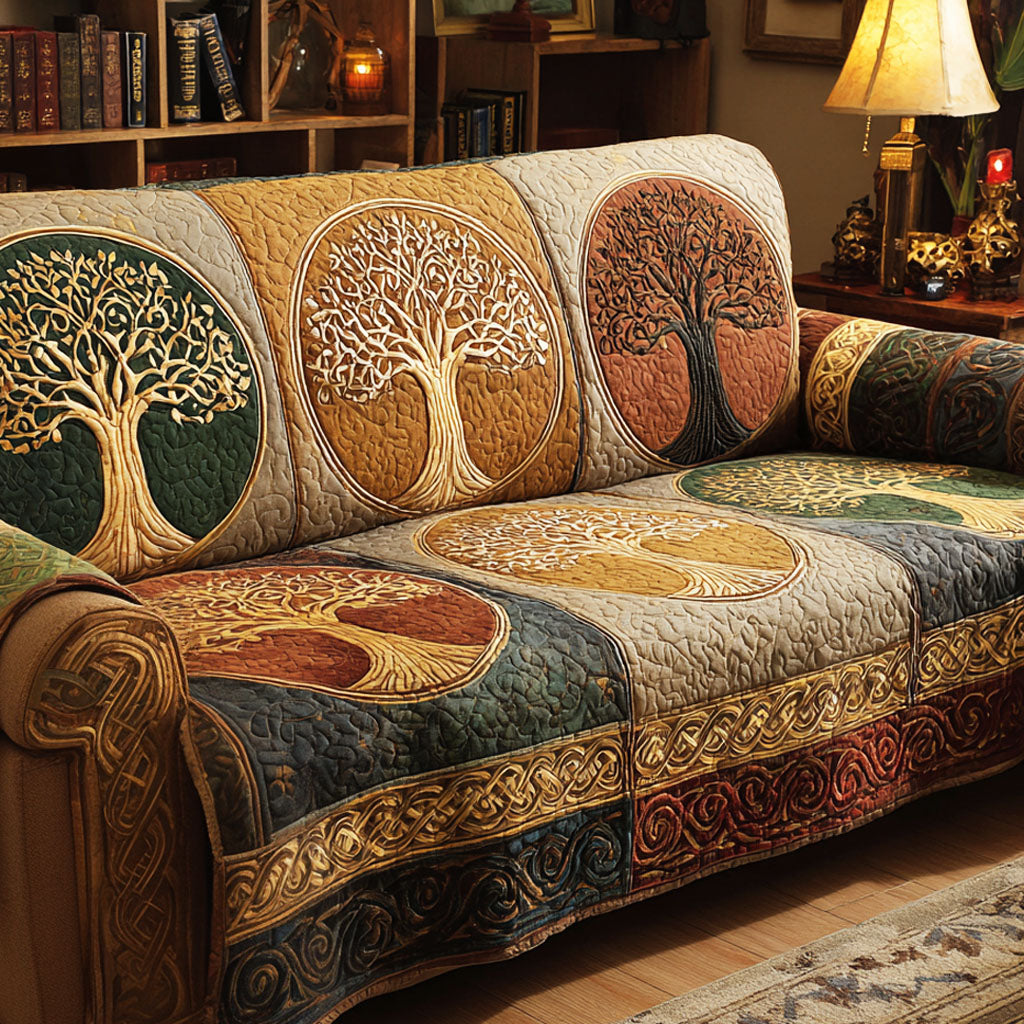 Timeless Eden Quilted Sofa Cover Couch Protector Tree Of Life Gifts For Parents