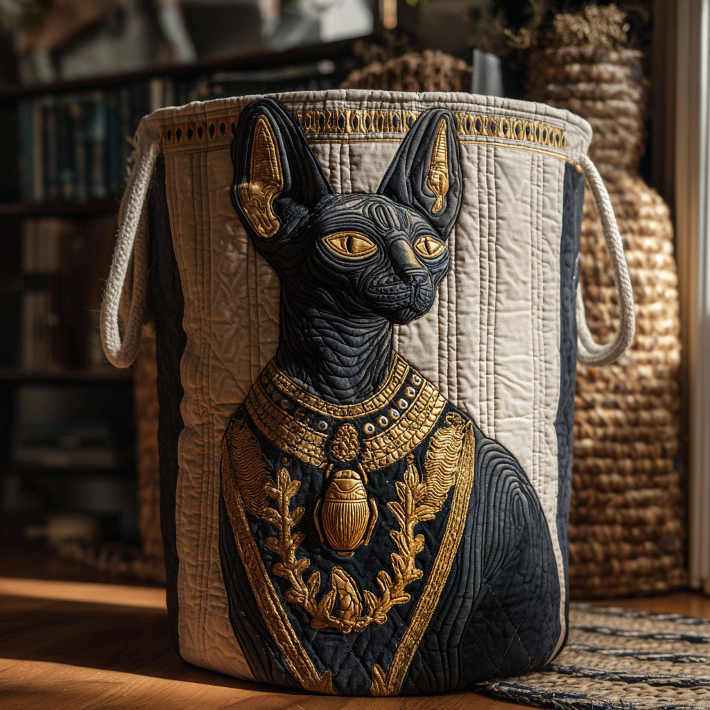 Timeless Grace Quilted Laundry Basket Best Laundry Basket Unique Gifts For Cat Onwers