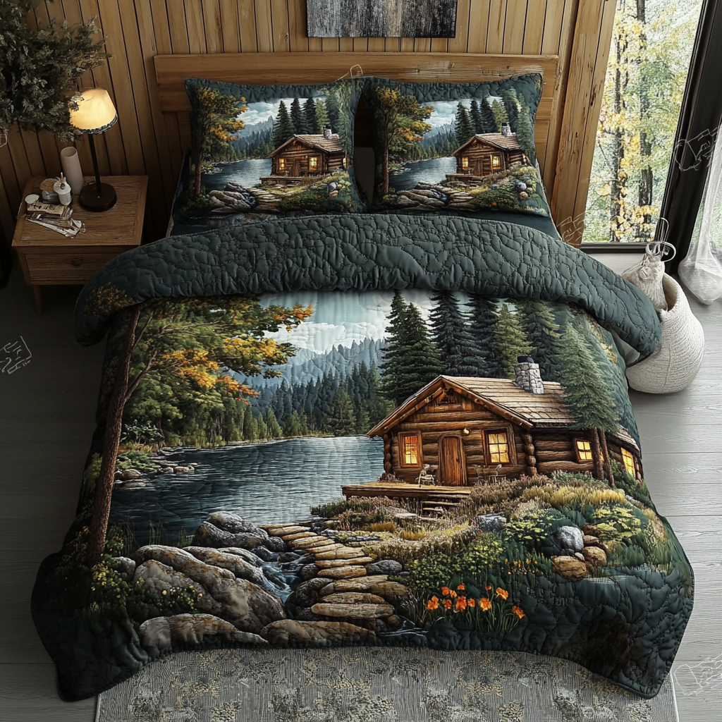 Timeless Log Cabin Quilted Bedding Set Best Queen Sheets Gift Ideas For Friends