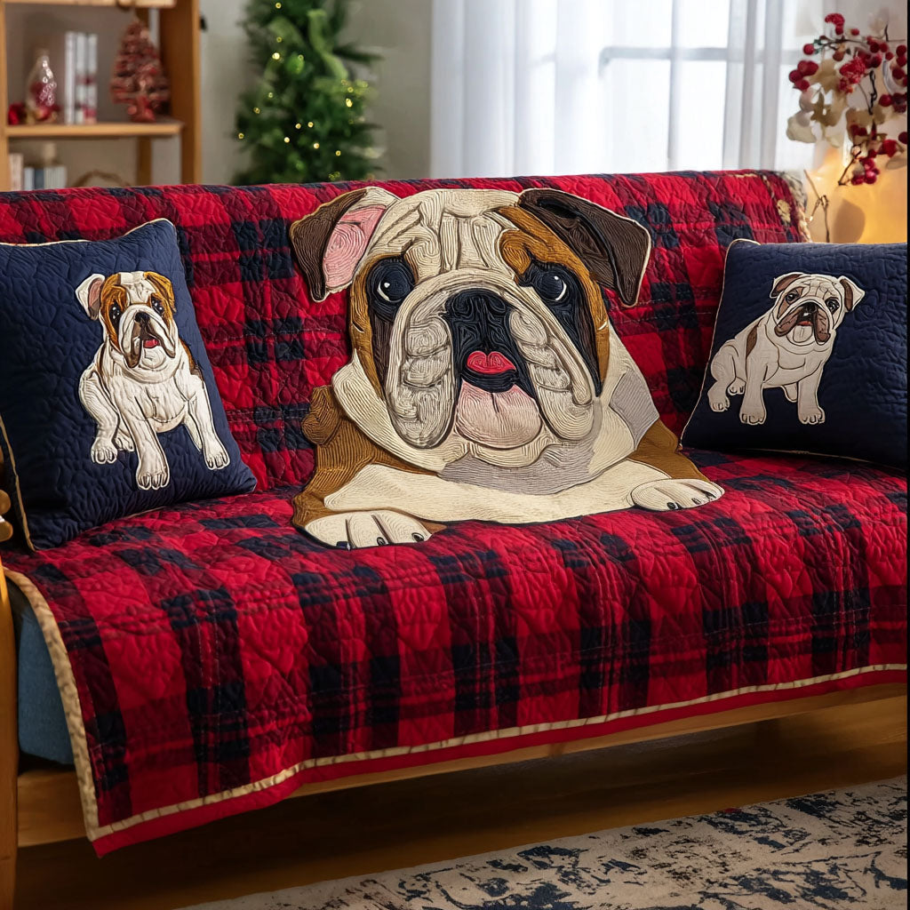 Timeless Pup Quilted Sofa Cover Home Decor Good Presents For Dog Lovers