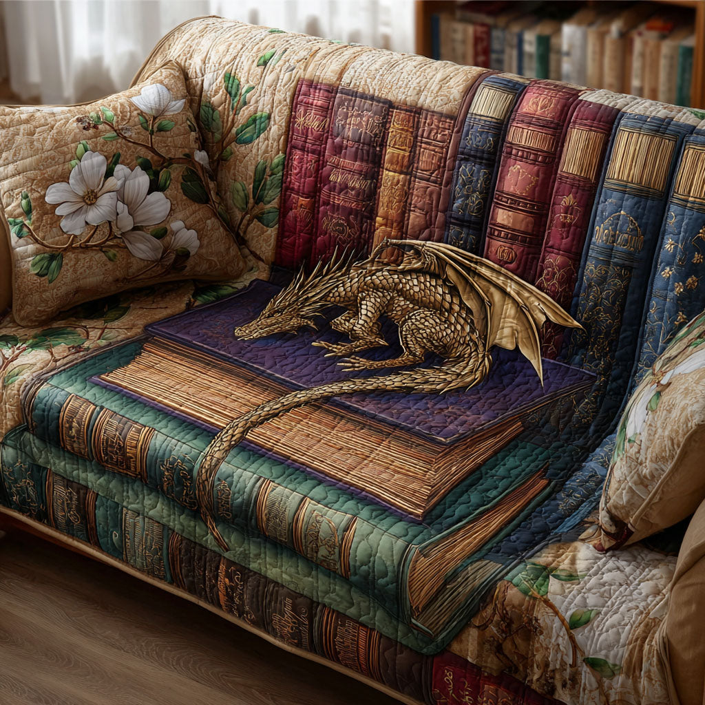 Timeless Tales Quilted Sofa Cover Home And Decor Book Lover Gifts For Women