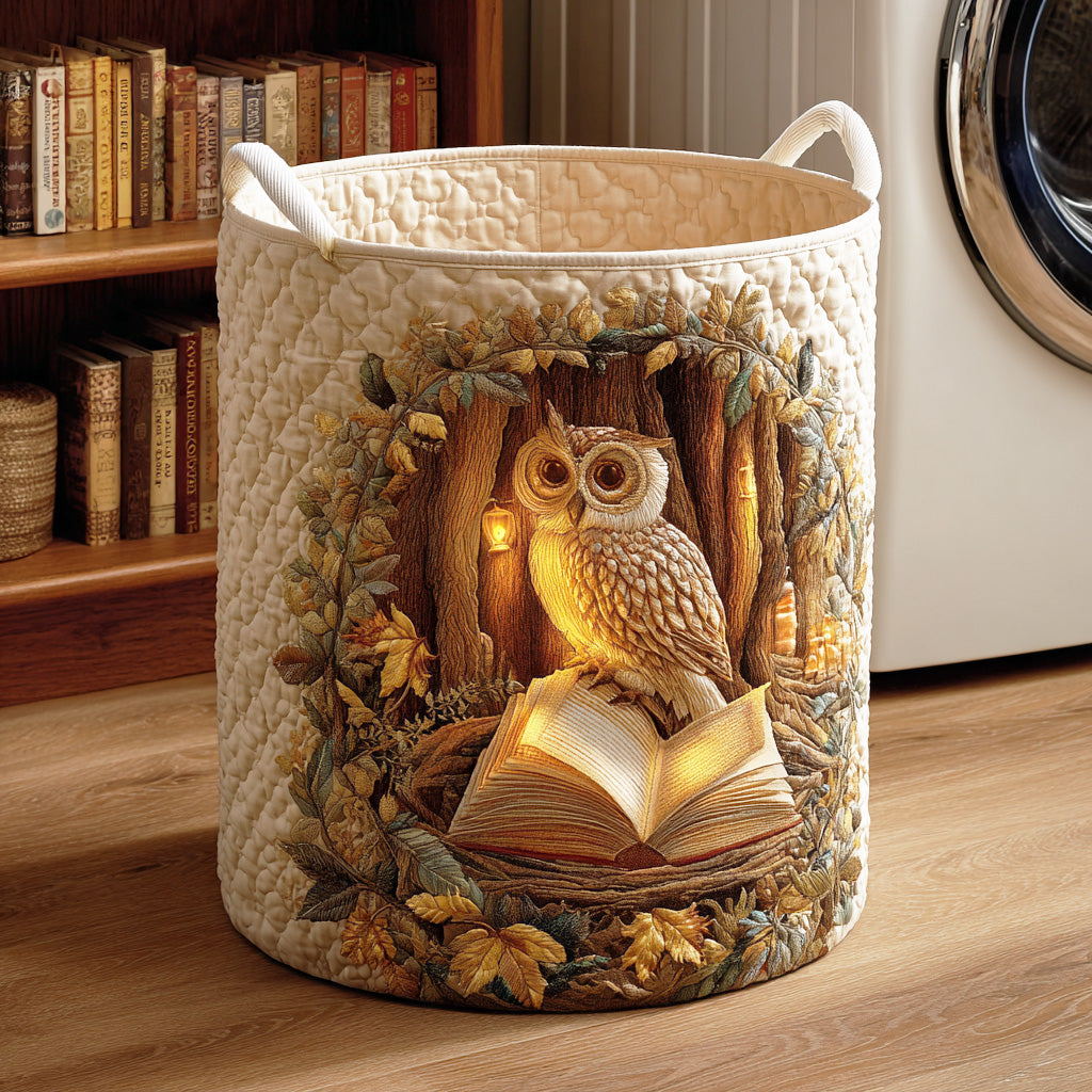 Timeless Words Flight Quilted Laundry Basket Unique Clothes Hamper Gifts For Book Worm