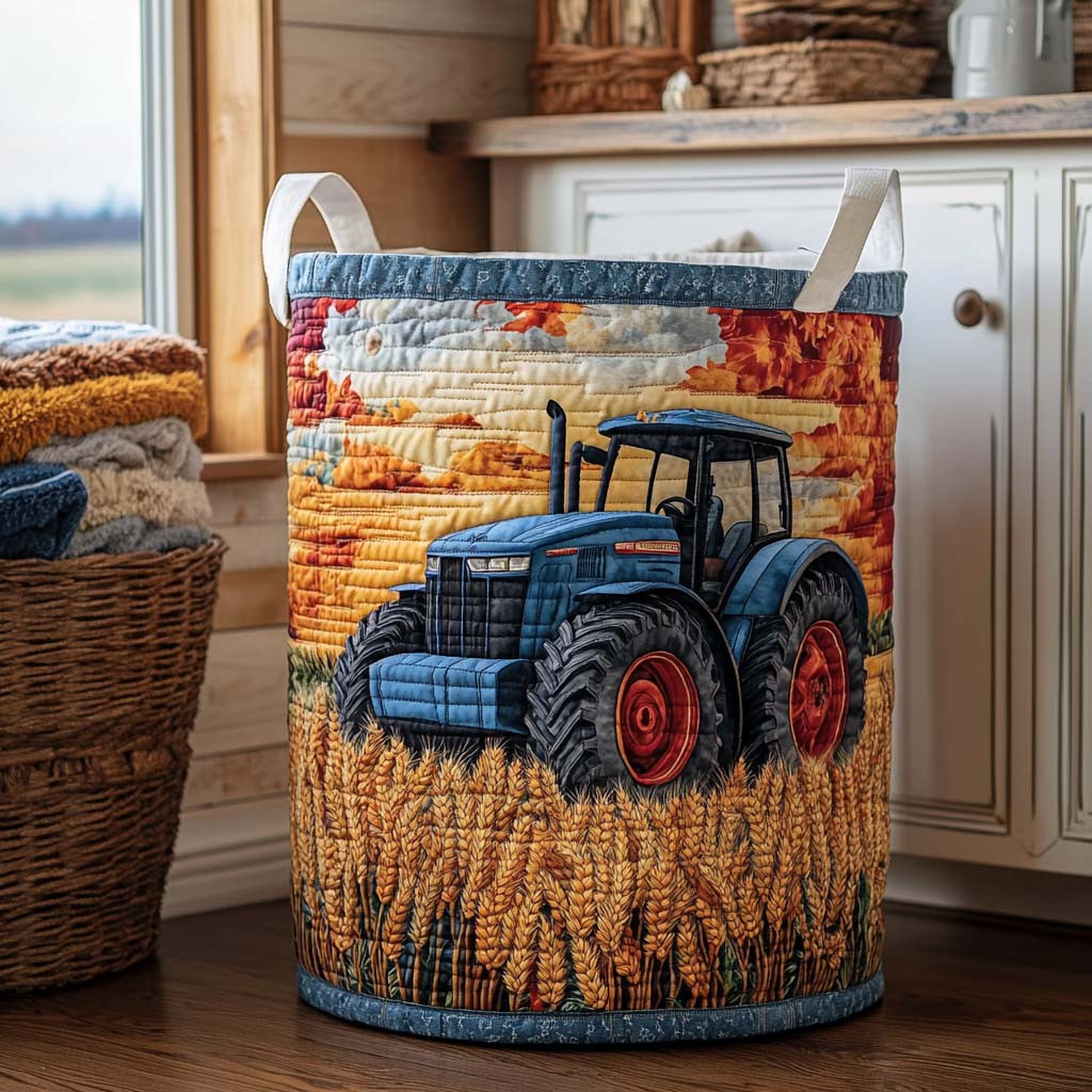 Tractor Farm Quilted Laundry Basket Basket For Laundry Gift Ideas For Your Mom