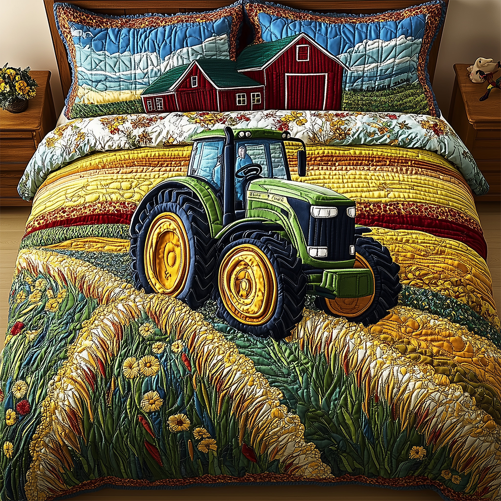 Tractor Quilted Bedding Set Best Sheets Ever Presents For Tractor Lovers