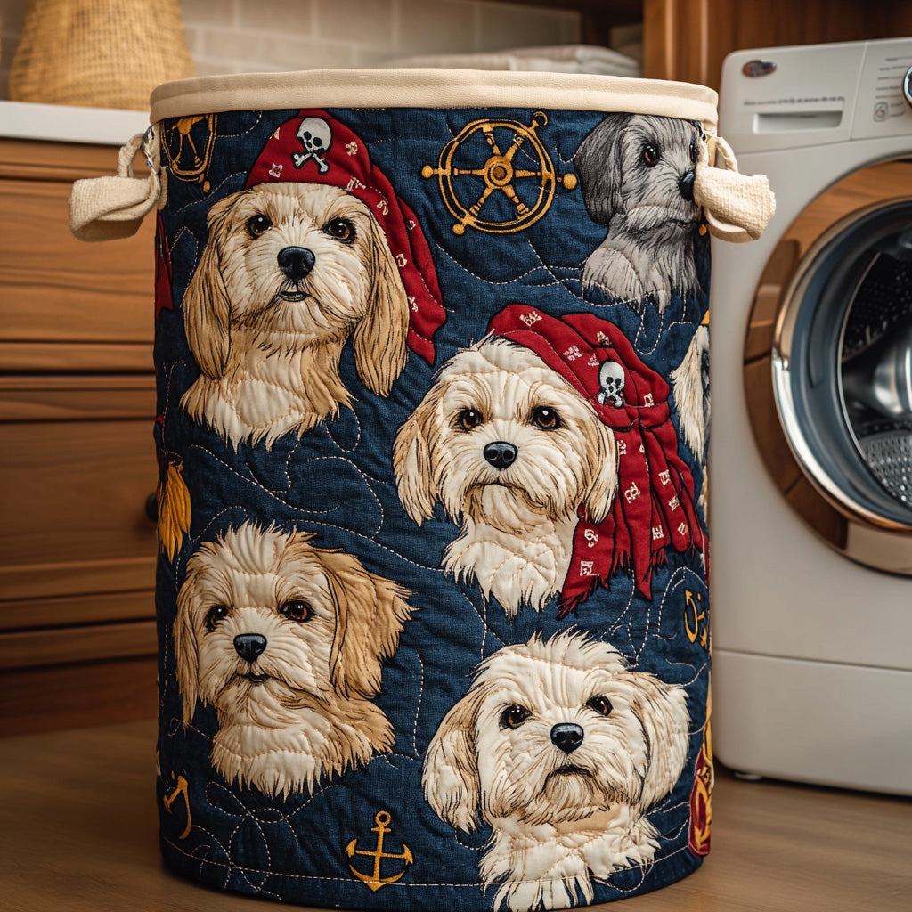 Treasure Hunt Pup Quilted Laundry Basket Unique Laundry Hamper Ideas Best Gifts For Dog Owners