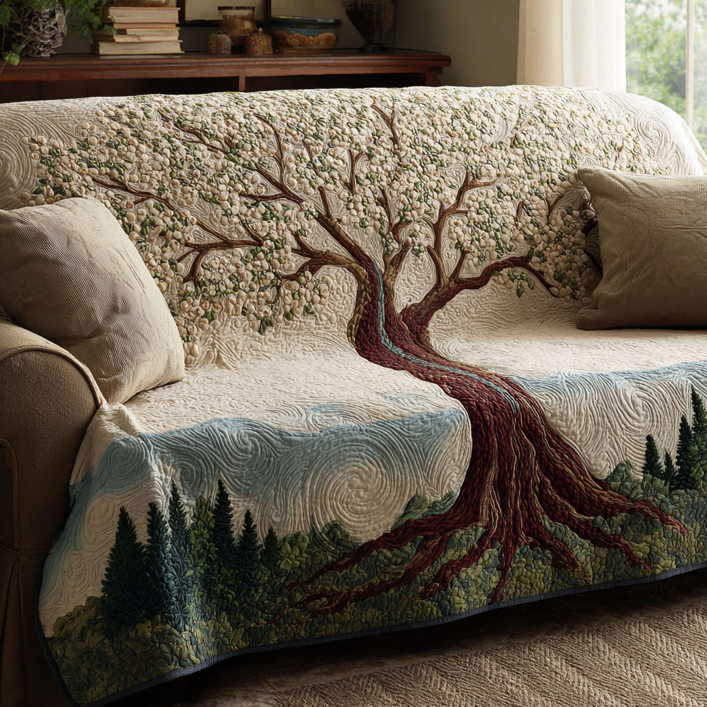 Tree Haven Quilted Sofa Cover Nice Couch Covers Tree Of Life Gifts For Adults
