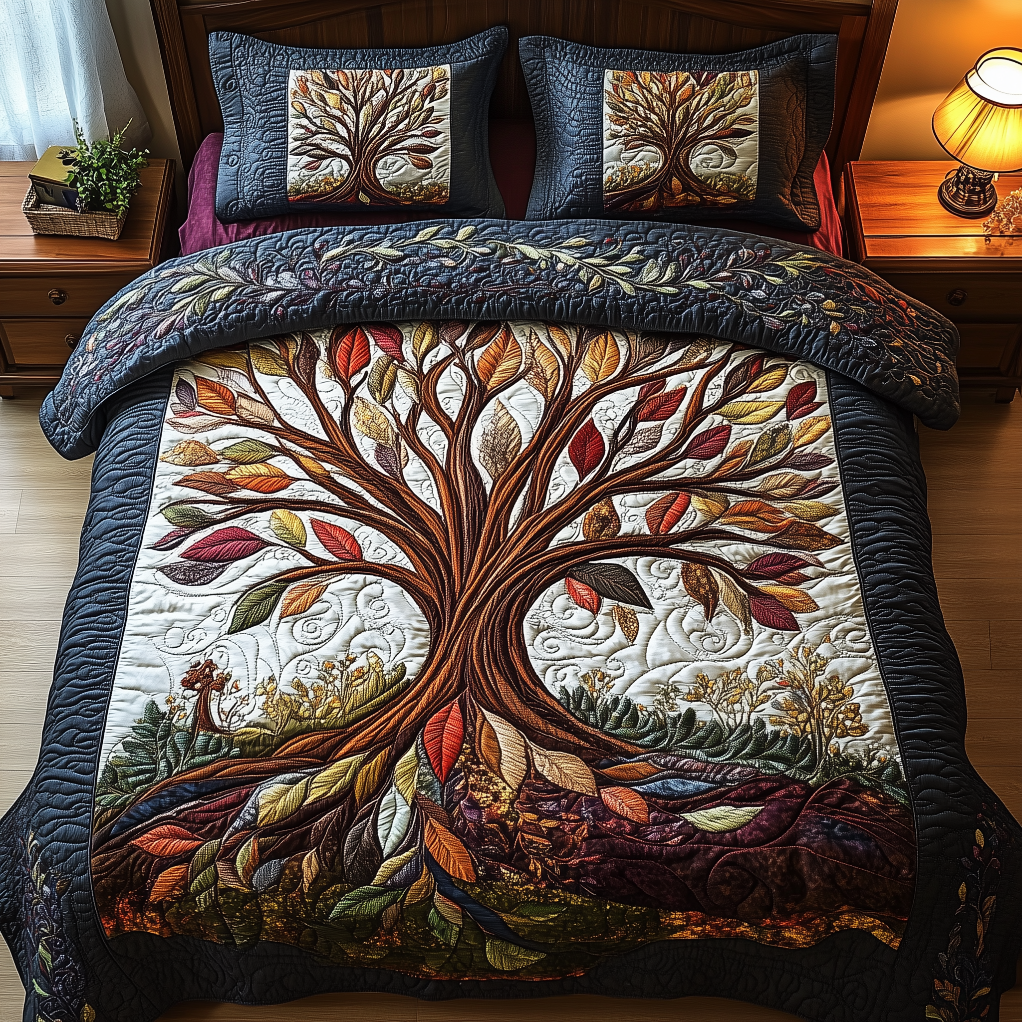 Tree Of Life Quilted Bedding Set Bed Decor Tree Of Life Themed Gifts