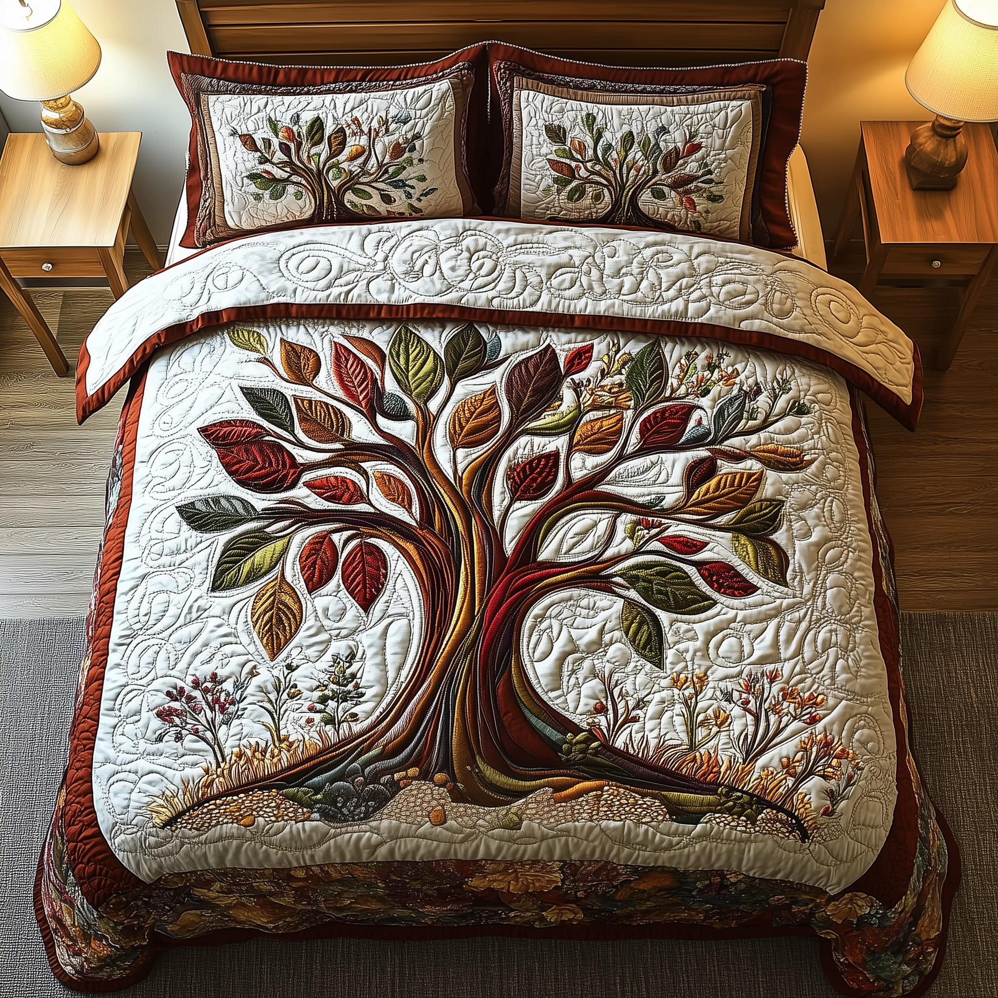 Tree Of Life Quilted Bedding Set Bed Room Decoration Tree Of Life Gifts For Dad