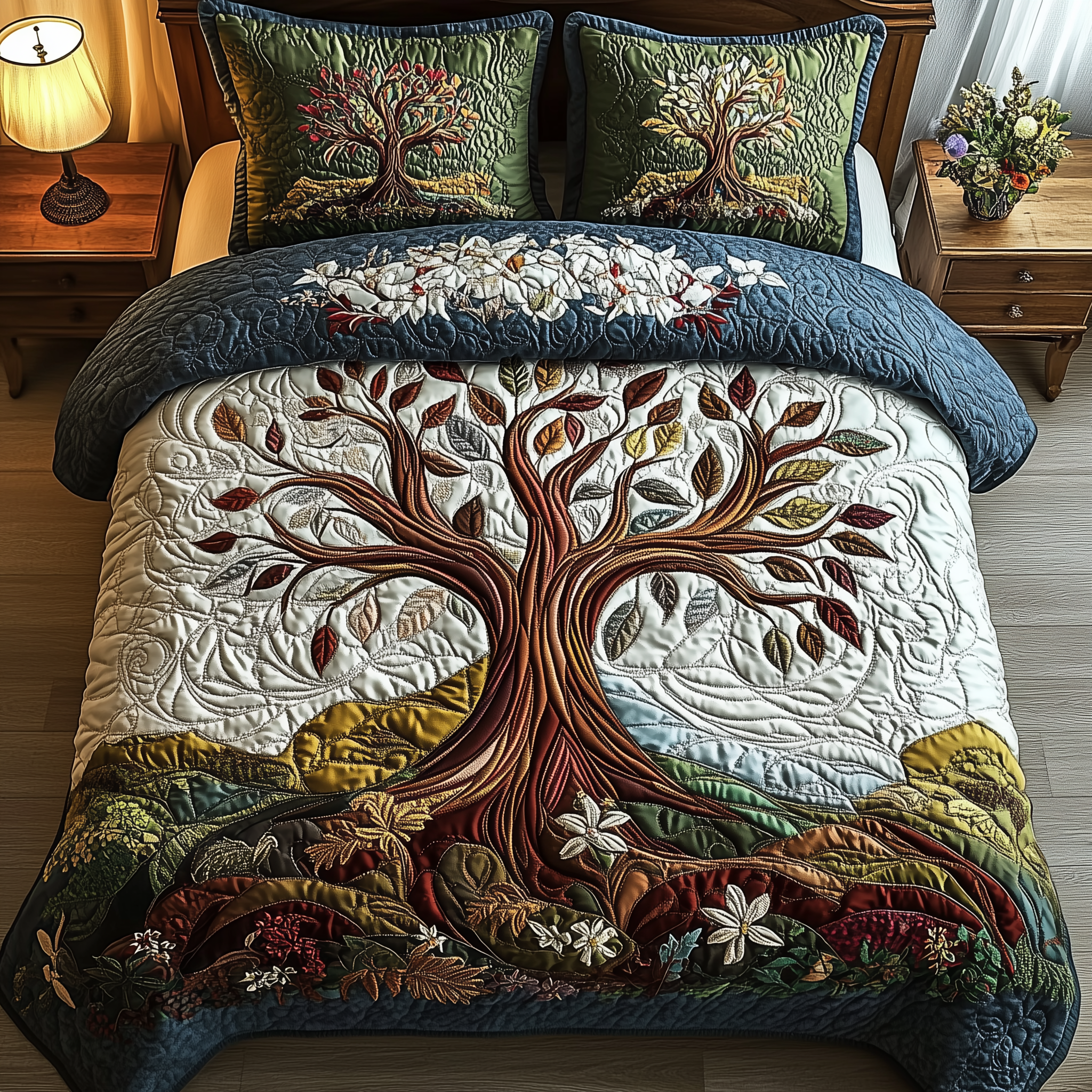 Tree Of Life Quilted Bedding Set Bedroom Decor Ideas Tree Of Life Gifts For Family