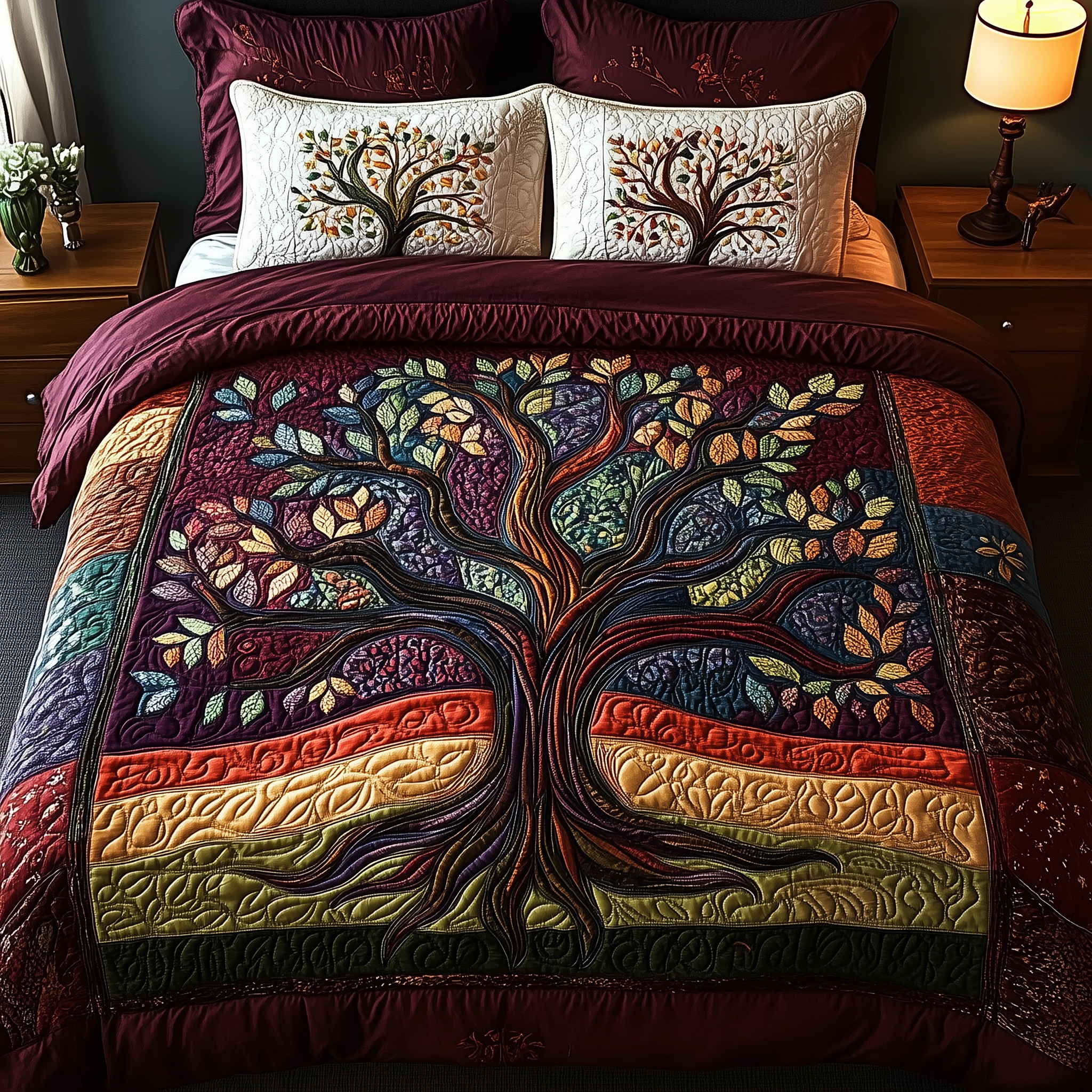 Tree Of Life Quilted Bedding Set Bedroom Furniture Ideas Tree Of Life Gift Items