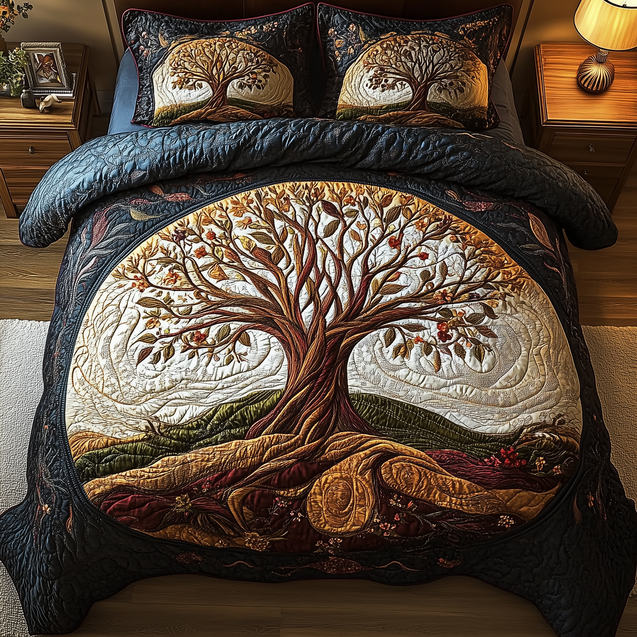 Tree Of Life Quilted Bedding Set Bedroom Room Decor Tree Of Life Merchandise
