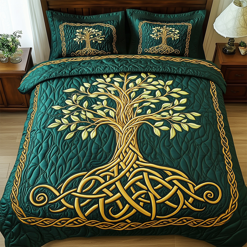 Tree Of Life Quilted Bedding Set Queen Bed Set Tree Of Life Gifts For Him