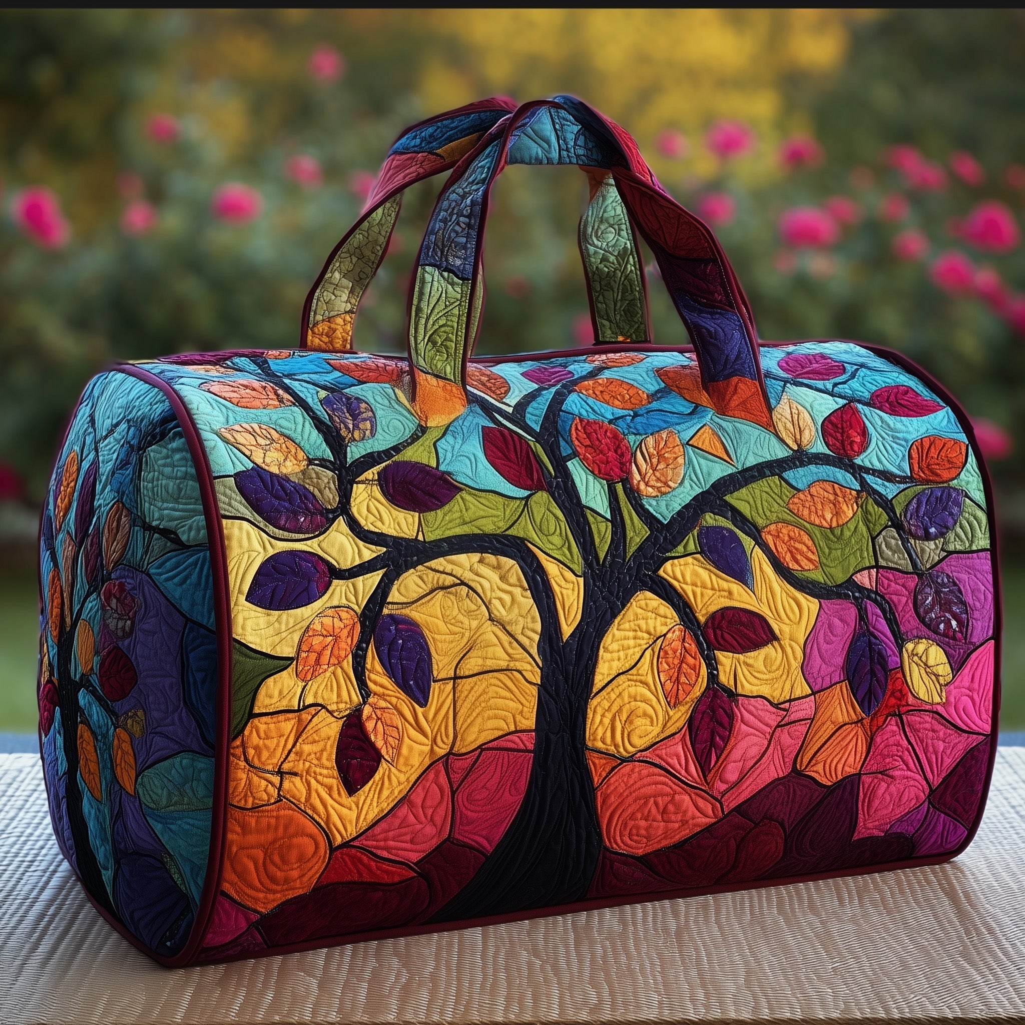 Tree Of Life Quilted Duffle Bag Best Weekender Bag Gift For Mother On Mother's Day