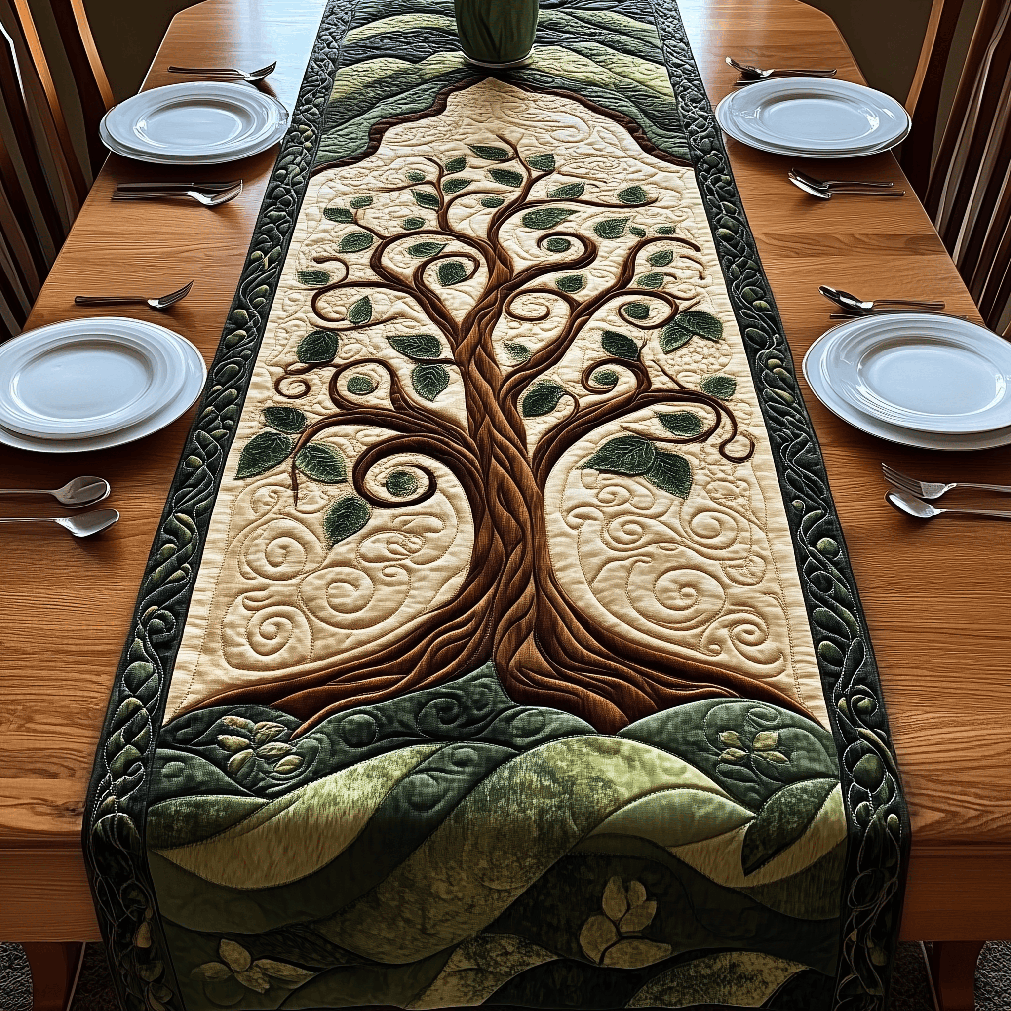 Tree Of Life Quilted Table Runner Dining Room Table Runners Tree Of Life Christmas Gifts
