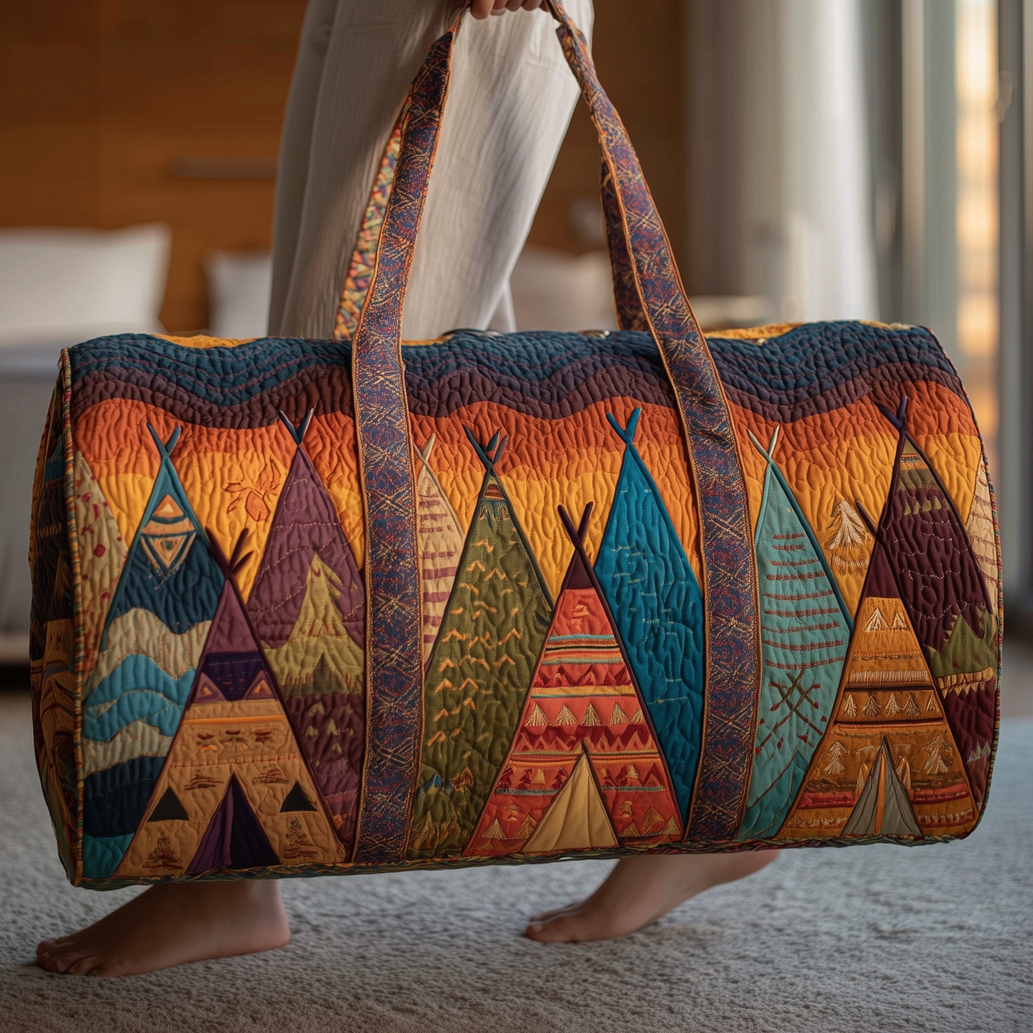 Tribal Comfort Quilted Duffle Bag Nice Womens Duffle Bags Native American Gifts