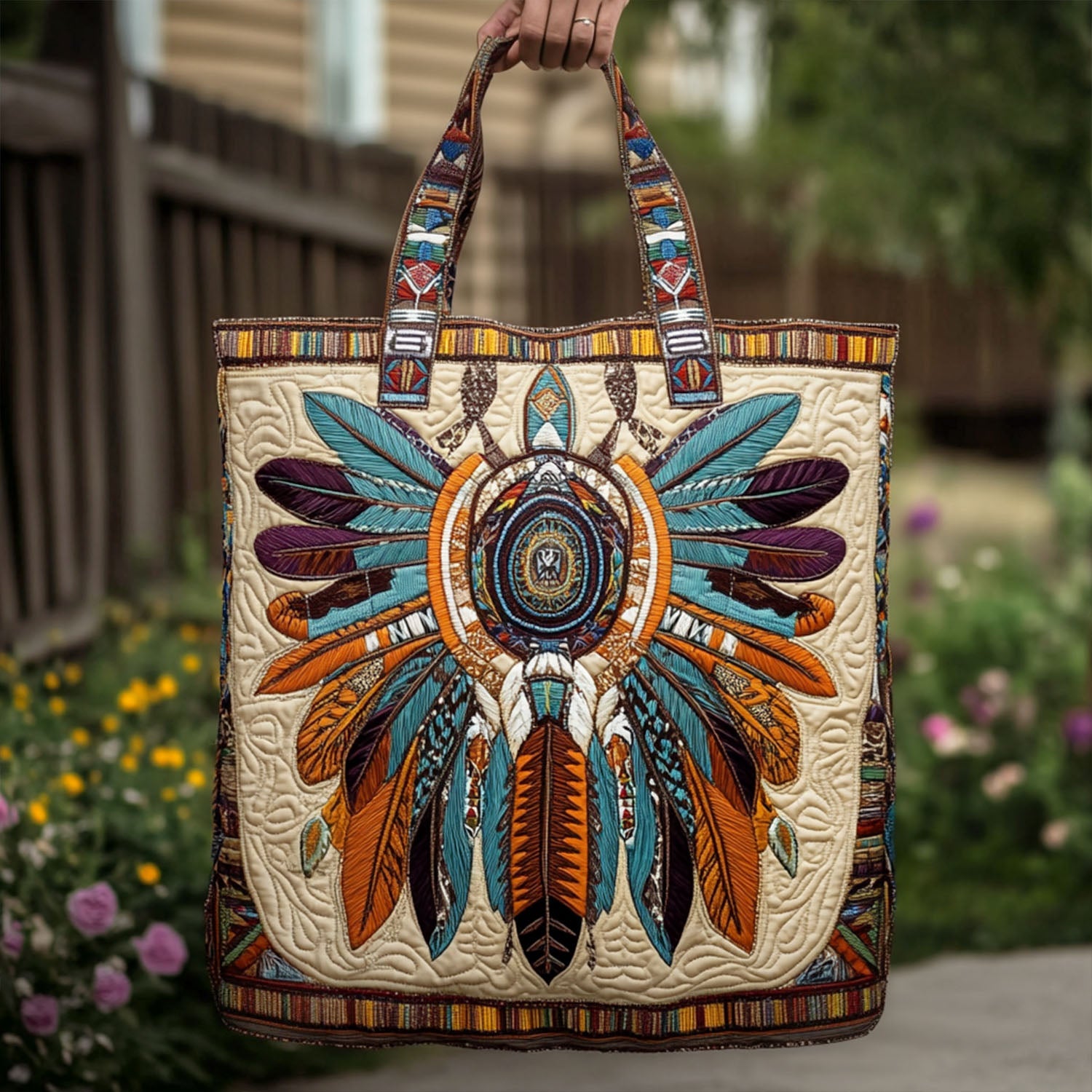 Tribal Horizon Quilted Tote Bag Best Totes Sentimental Gifts For Mom