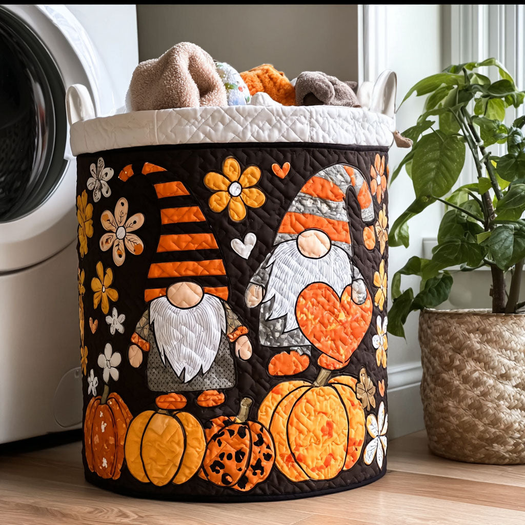 Trick-or-Treat Pumpkin Quilted Laundry Basket Nice Laundry Hamper Spooky Gifts For Her