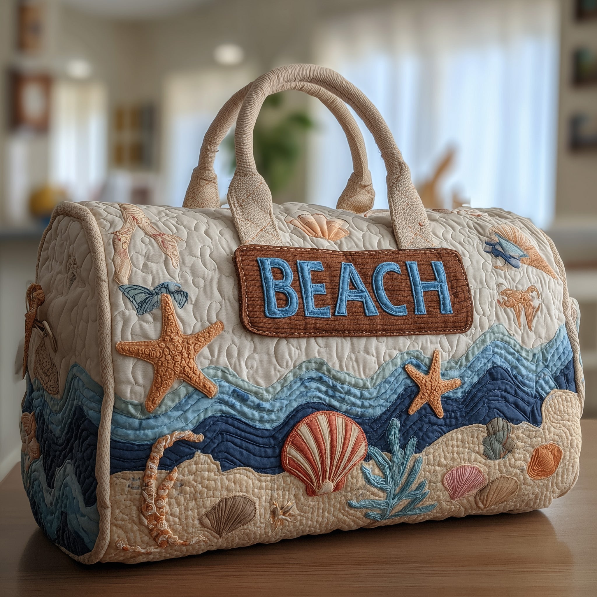 Tropical Beach Quilted Duffle Bag Travel Bag Duffel Bag Mother's Day Gift Ideas