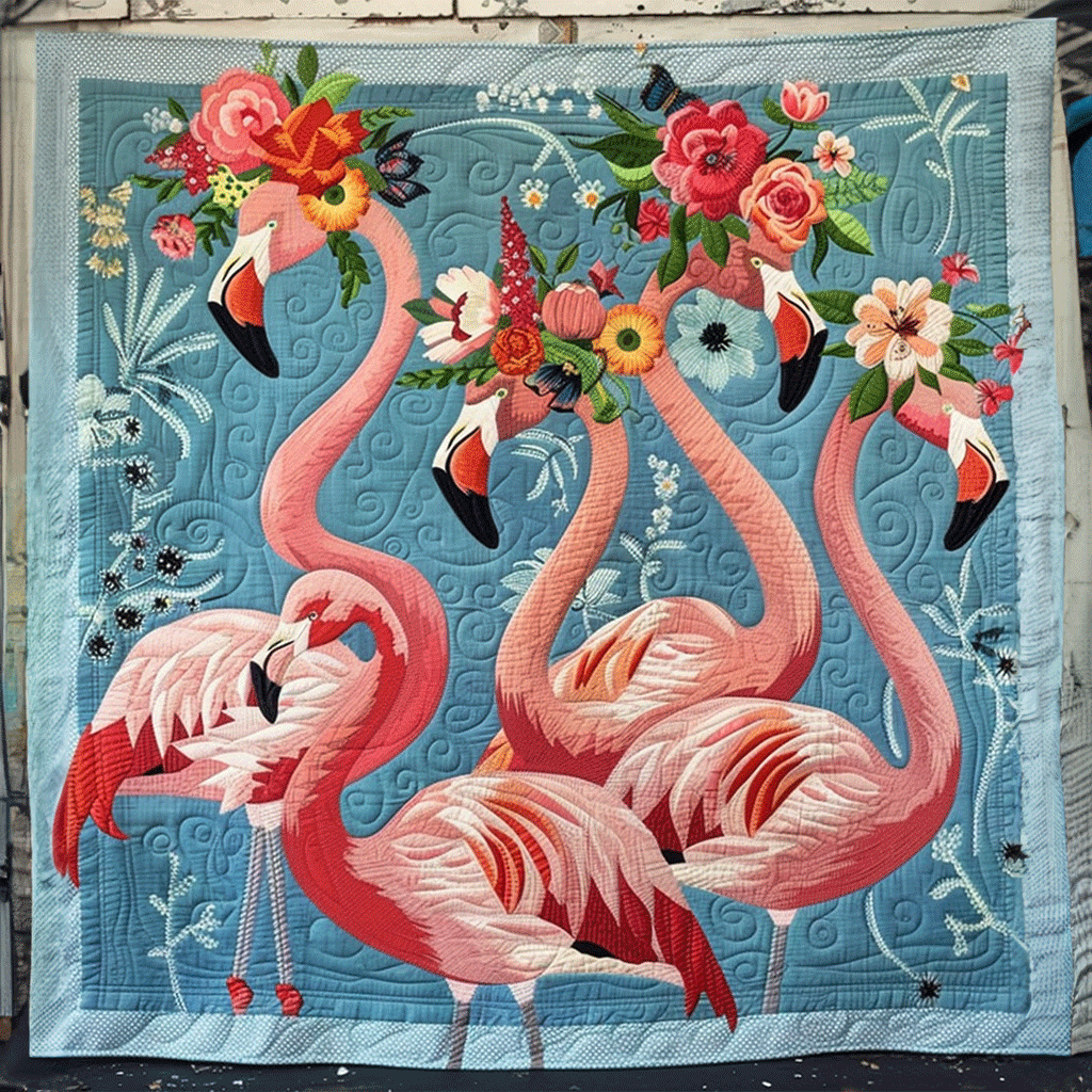 Tropical Escape Quilted Blanket Cool Bedroom Ideas Flamingo Based Gifts