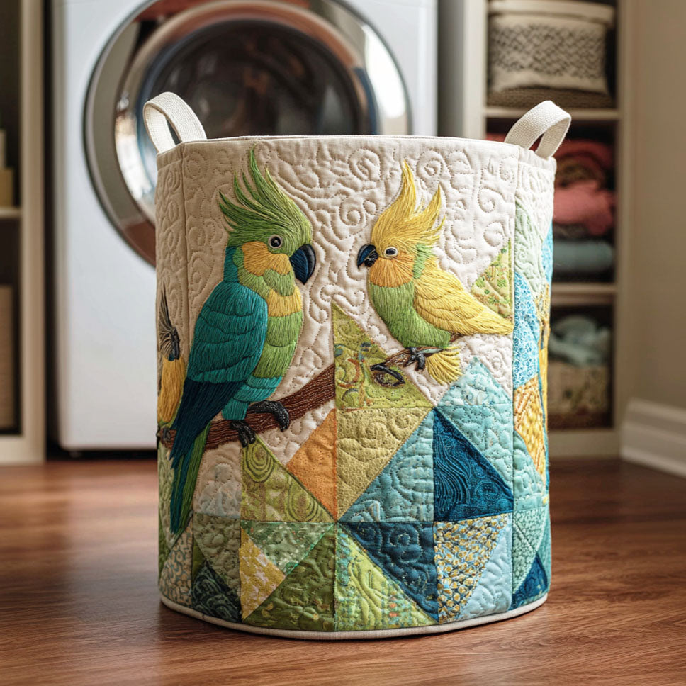 Tropical Wing Quilted Laundry Basket Laundry Clothes Basket Christmas Gifts For Parrots