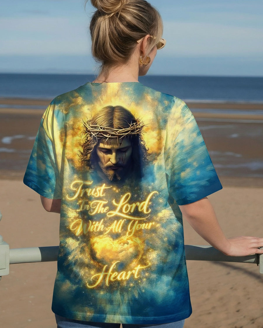 Trust In The Lord With All Your Heart Women's Shirt Jesus Christ Merch Gift For Her - Tradiviet - Image 3
