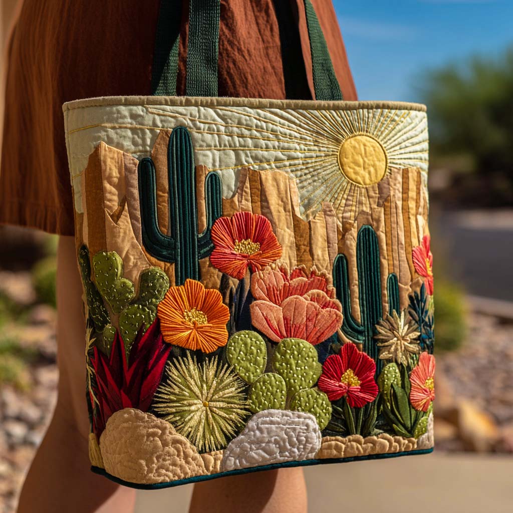 Tucson Bloom Quilted Tote Bag Perfect Shoulder Bag Unique Gifts For Mom