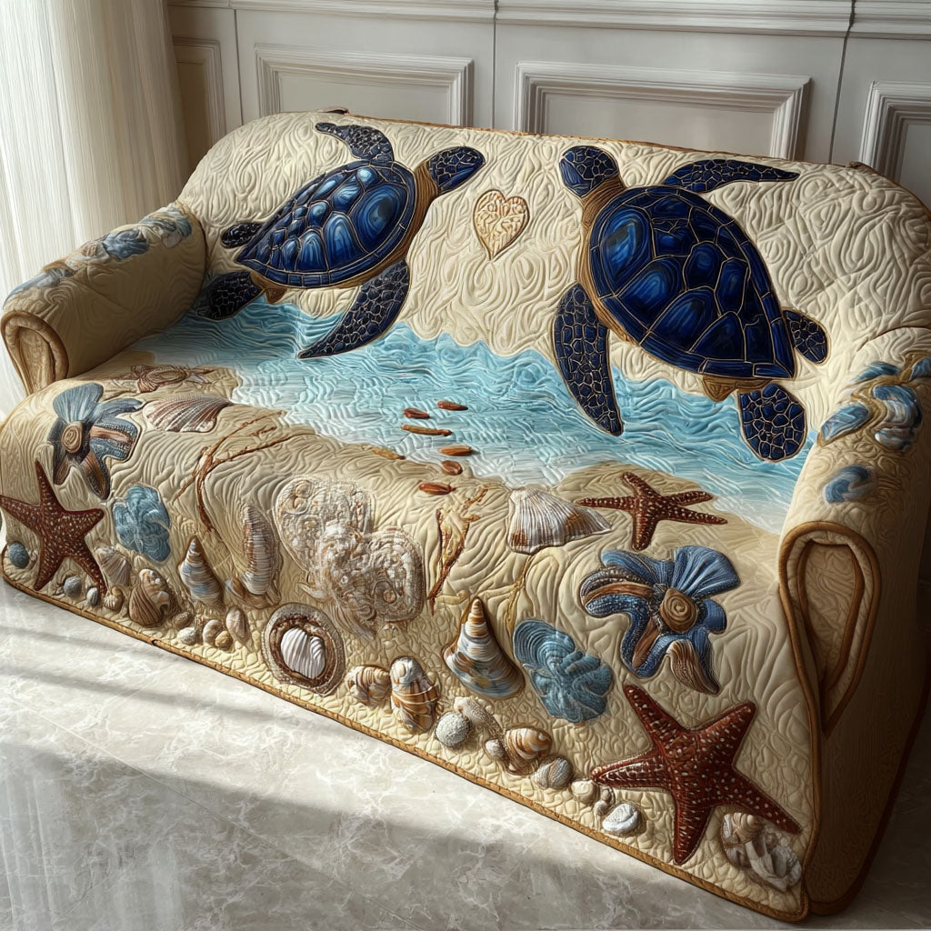 Turtle Beachscape Quilted Sofa Cover Beautiful Sofa Covers Sea Turtle Gift Ideas