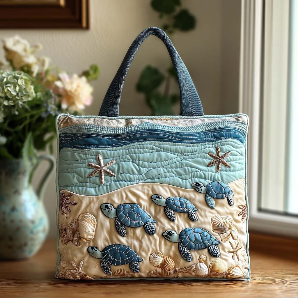 Turtle Breeze Joy Quilted Tote Bag Best Shoulder Handbags Creative Mother's Day Gifts