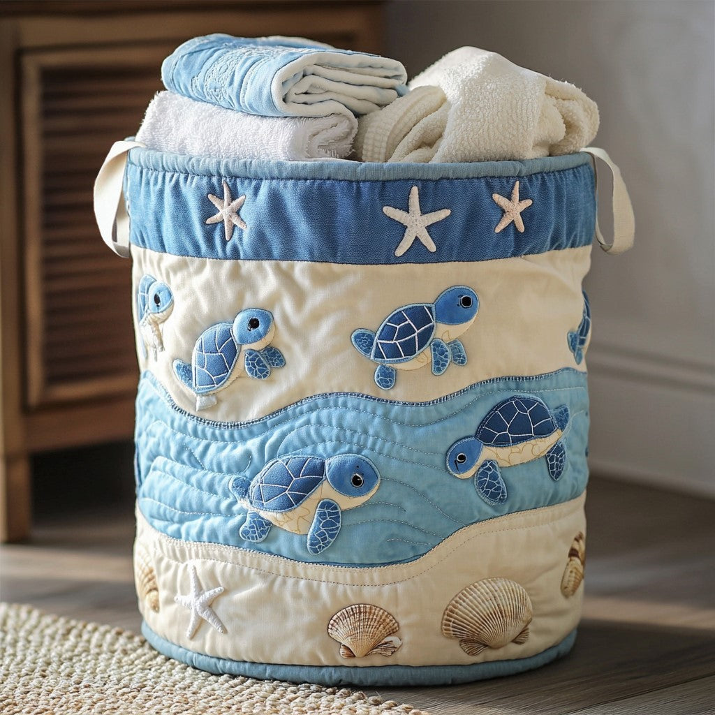 Turtle Tide Quilted Laundry Basket Foldable Clothes Hamper Gift Ideas For Mother In Law