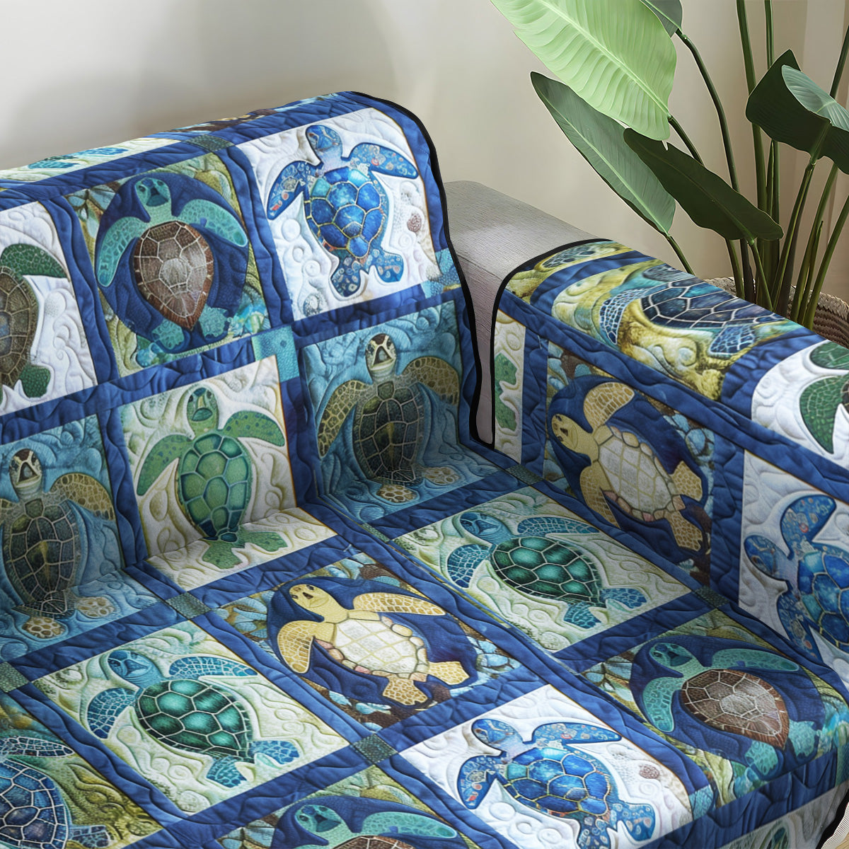 Turtle Tide Quilted Sofa Cover Best Sofa Covers Unique Beach Gifts