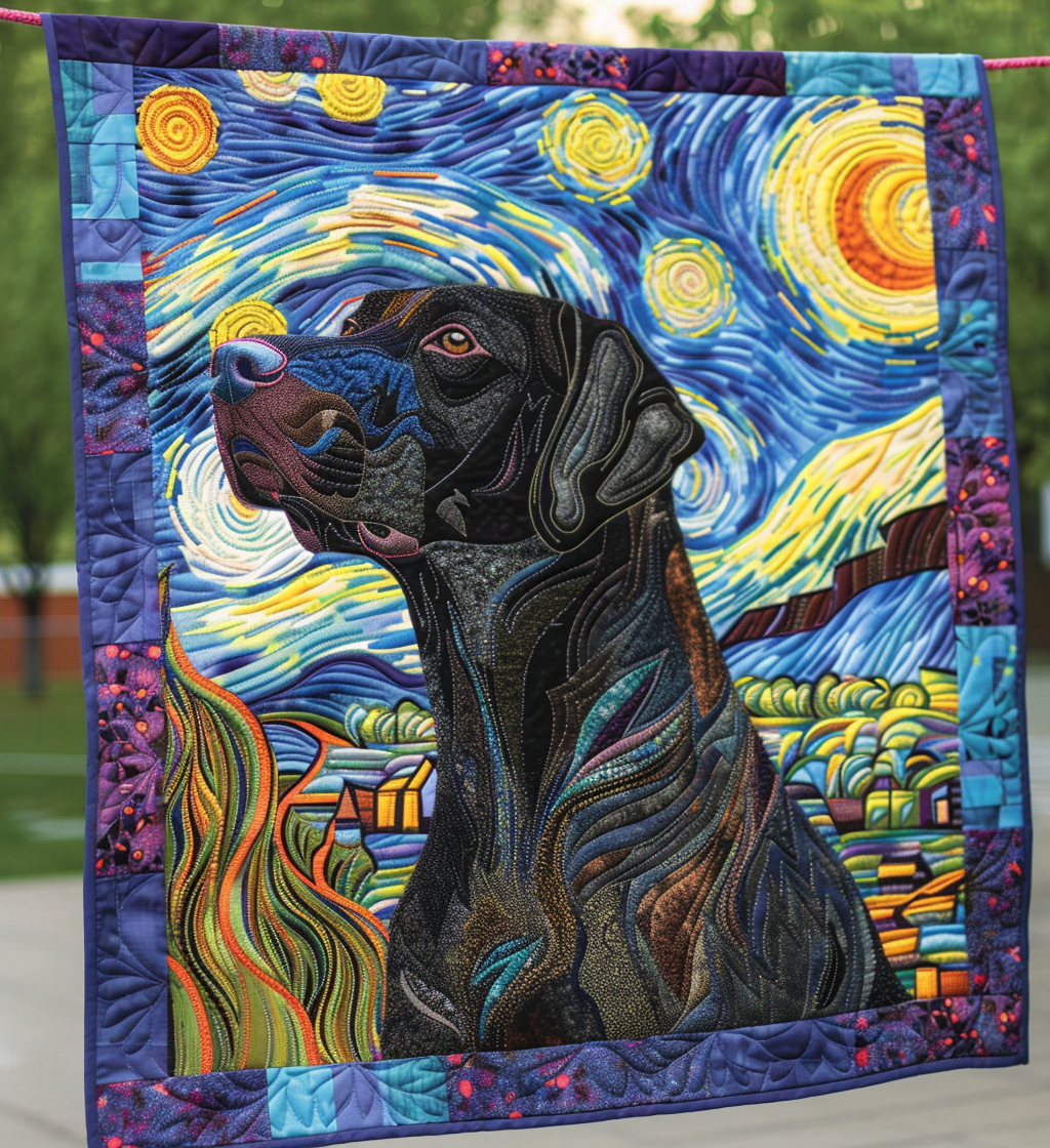 Twilight Bound Quilted Blanket Bed Decor Best Gifts For Labrador Retriever