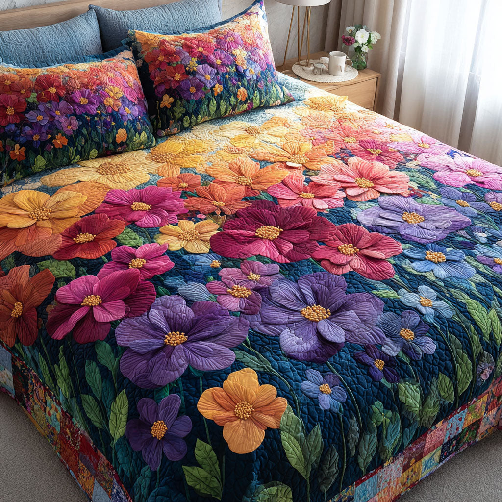 Twilight Garden Quilted Bedding Set Best King Bedding Sets Top Father's Day Gifts