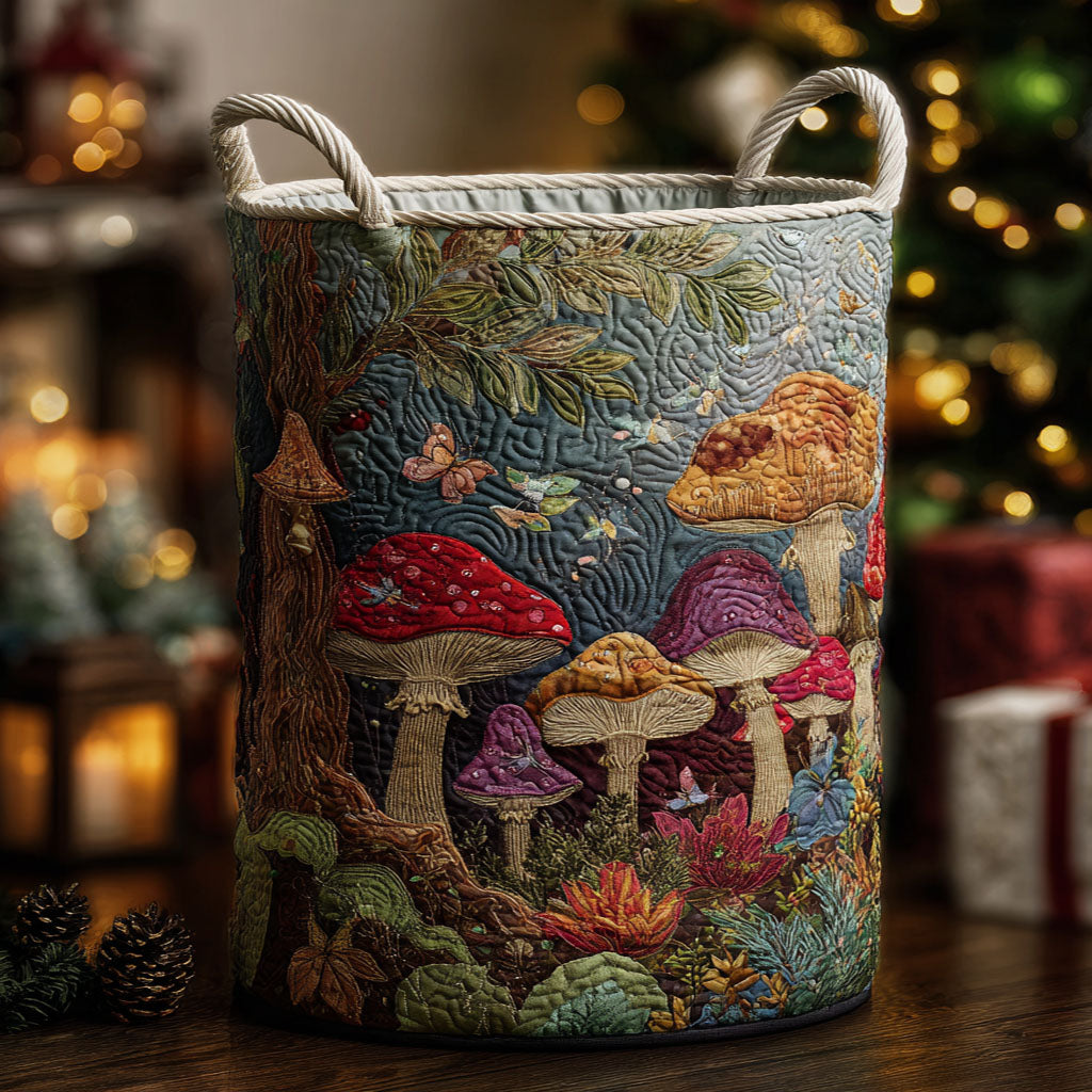 Twilight Grove Quilted Laundry Basket Laundry Room Decor Presents For New House Owners