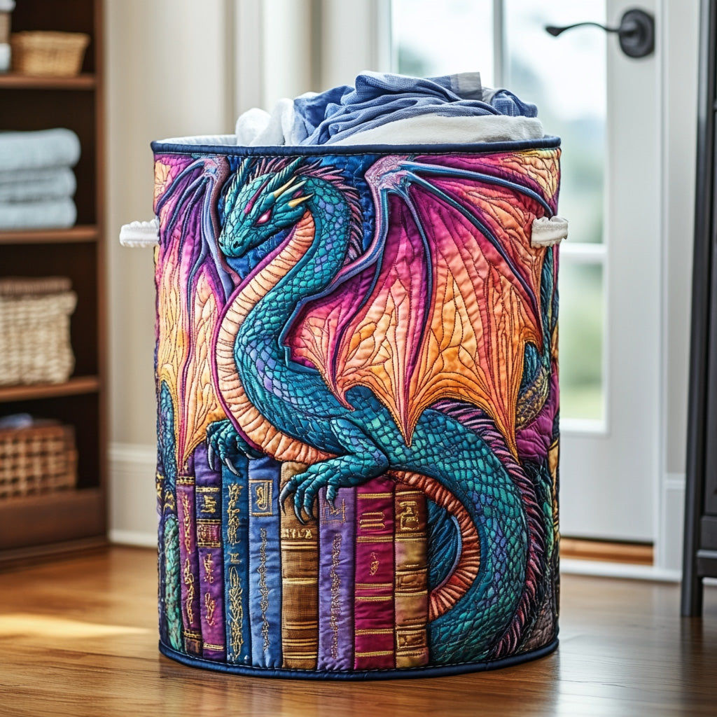 Twilight Scales Quilted Laundry Basket Hamper Basket Birthday Presents For Dragon Lovers