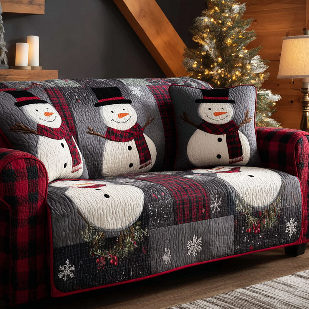 Twilight Snow Quilted Sofa Cover Sectional Couch Covers Christmas Gifts For Grandparents