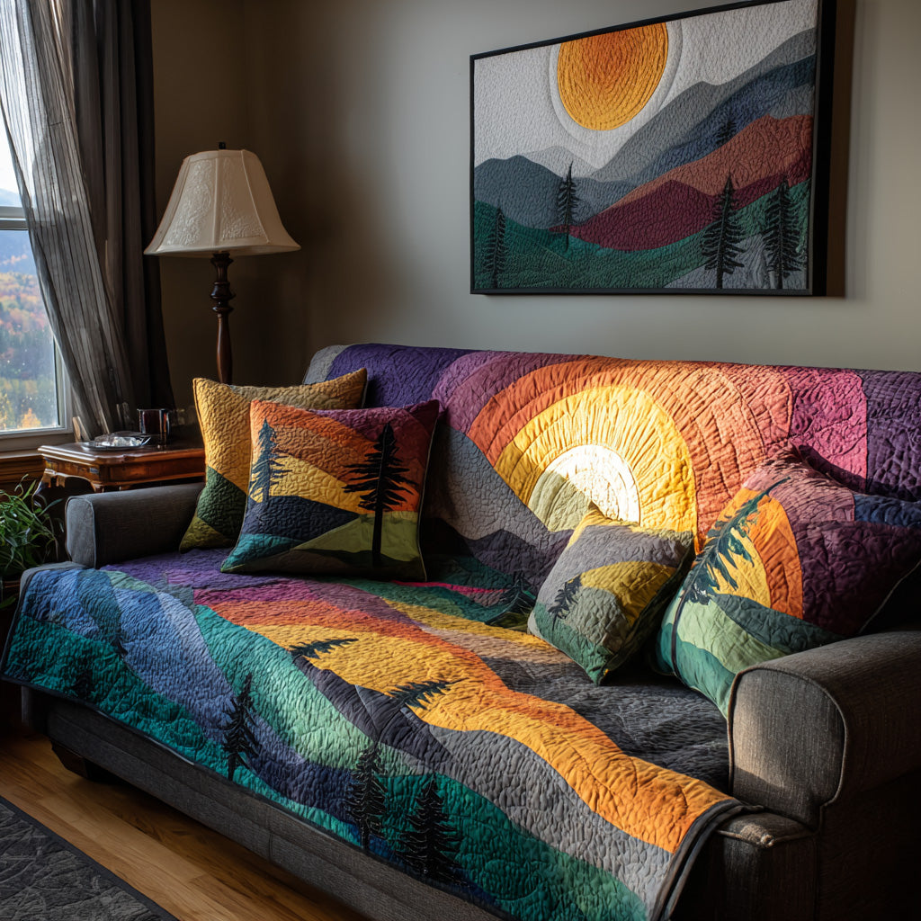 Twilight Sun Peaks Quilted Sofa Cover Home Decor Styles Good Gifts For Mom Birthday