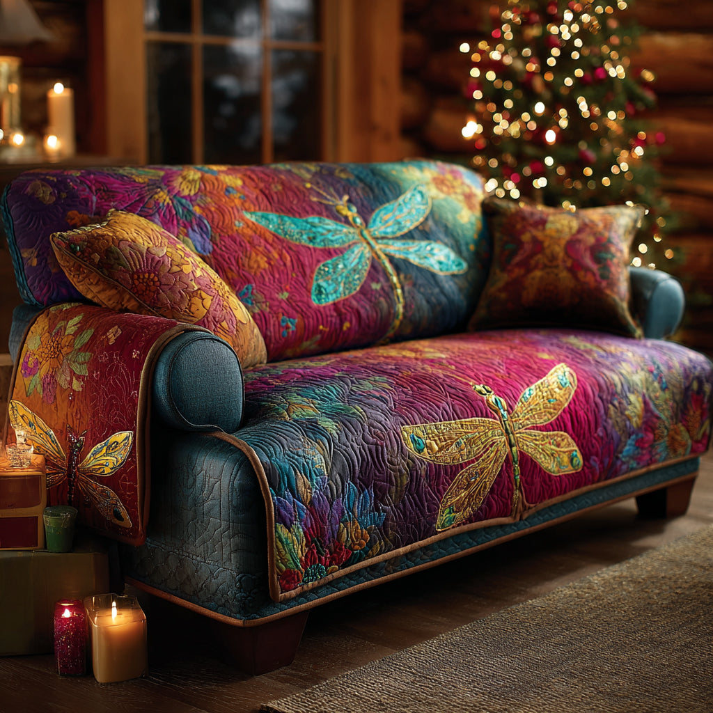 Twilight Wings Quilted Sofa Cover Couch Seat Covers Dragonfly Gift Ideas