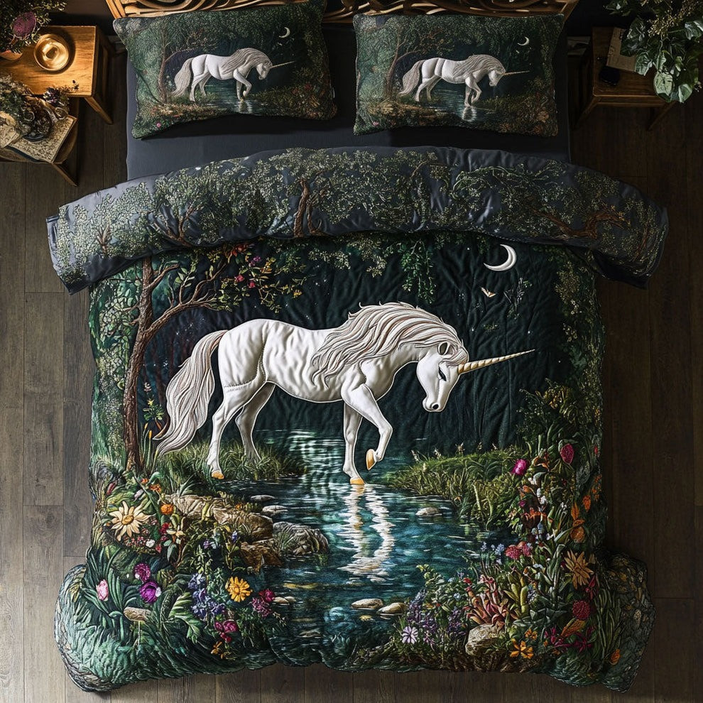 Unicorn Quilted Bedding Set Cute Christmas Unicorn Themed Gifts For 6 Year Olds