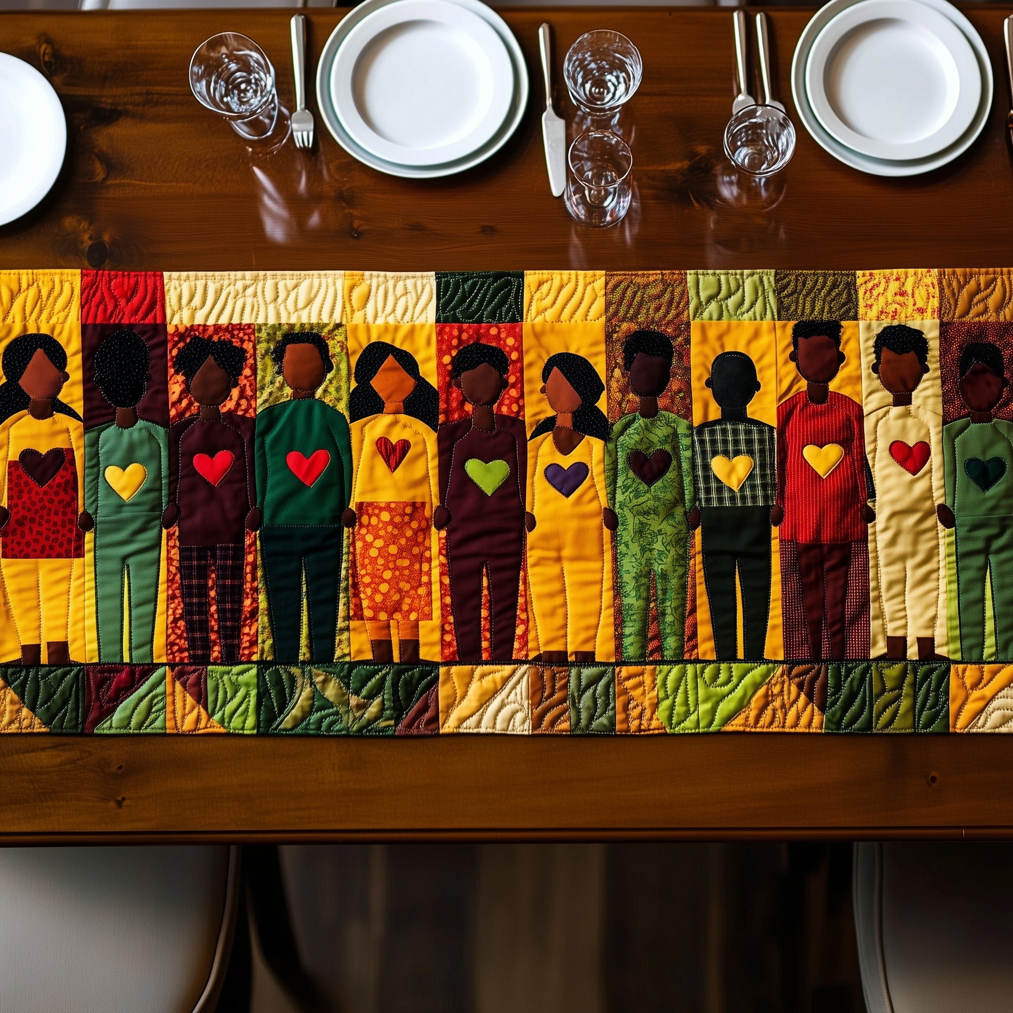 Unshakable Roots Quilted Table Runner Dining Table Centerpiece Ideas Melanin African American Gifts