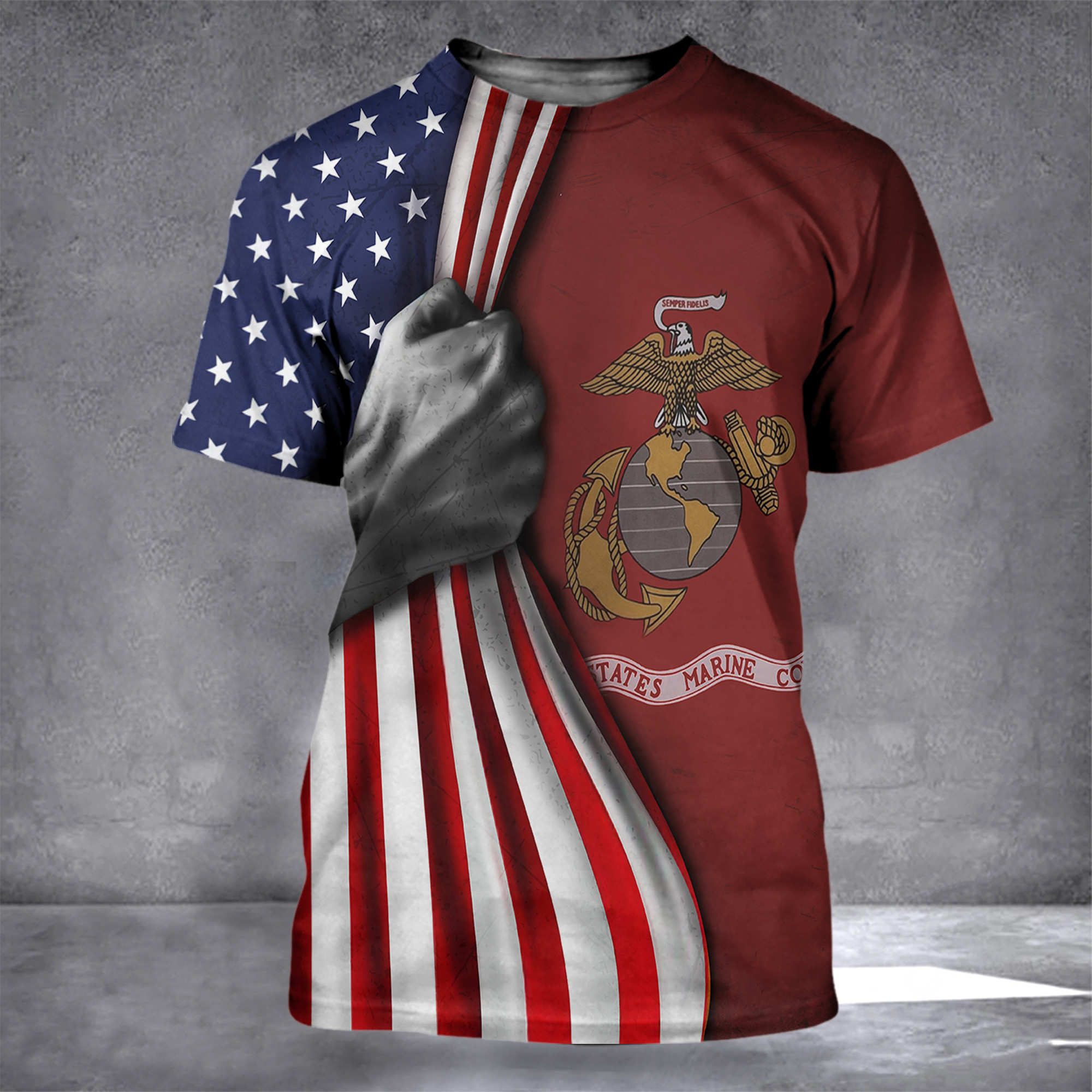 U.S Marine Corps Flag Inside American Flag Patriotic Welcome Holiday 4Th July Decor In-Outdoor - Image 7