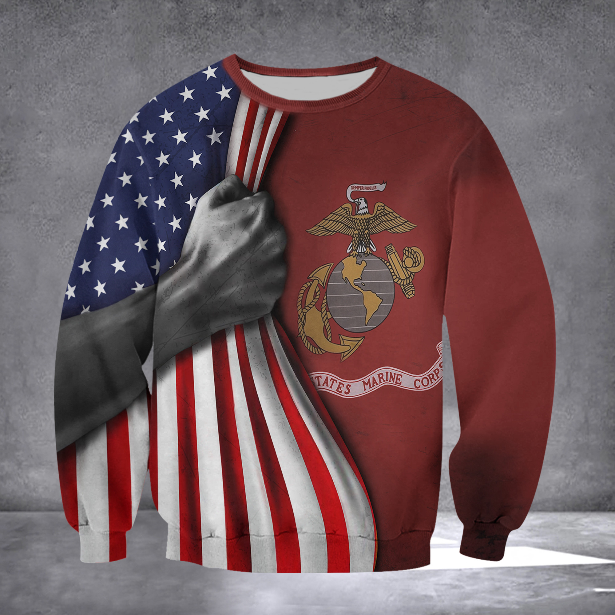 U.S Marine Corps Flag Inside American Flag Patriotic Welcome Holiday 4Th July Decor In-Outdoor - Image 15