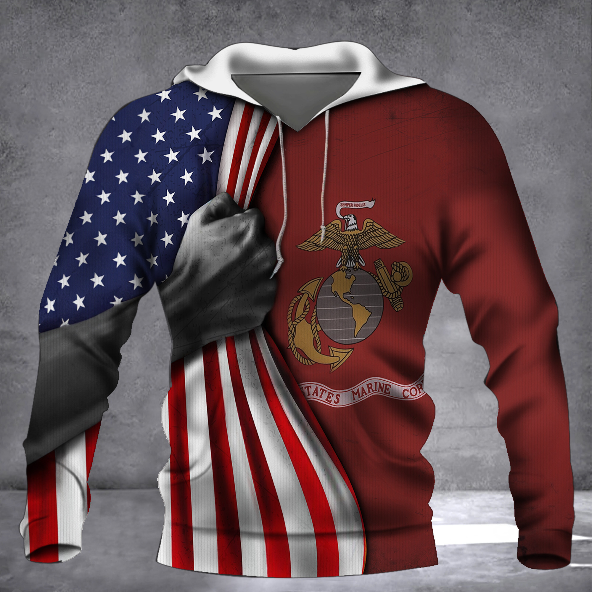 U.S Marine Corps Flag Inside American Flag Patriotic Welcome Holiday 4Th July Decor In-Outdoor - Image 16