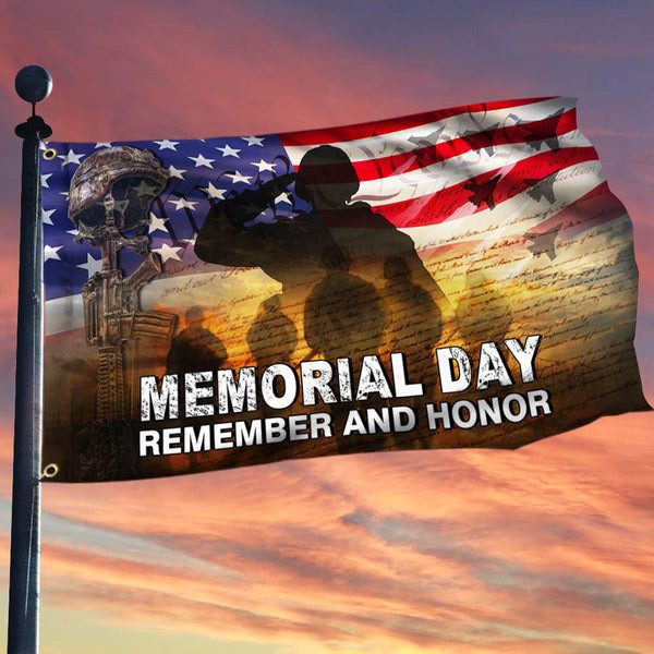 US Veteran Memorial Day Flag Remember And Honor Flag Patriotic Home Decor Gifts For Veteran