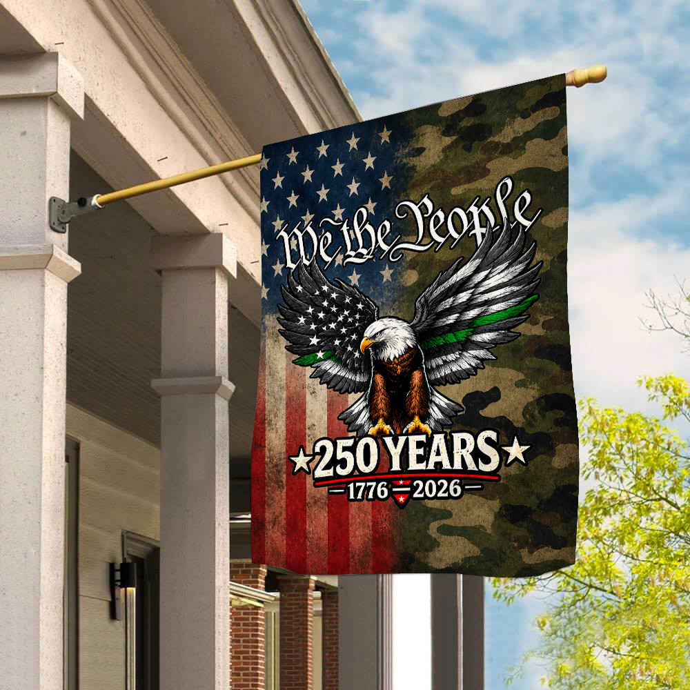 USA 250 Years 1776 2026 We The People Eagle Flag Best Patriotic Decor