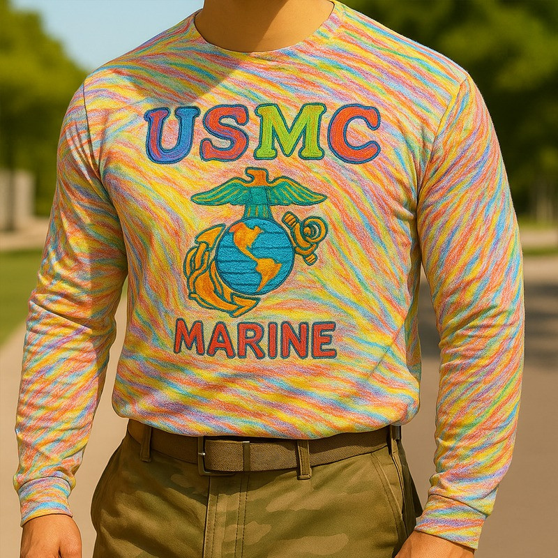 USMC Veteran Crayon Eaters 3D Print T-Shirt U.S Marine Corps Crayon Eaters Apparel - Image 5