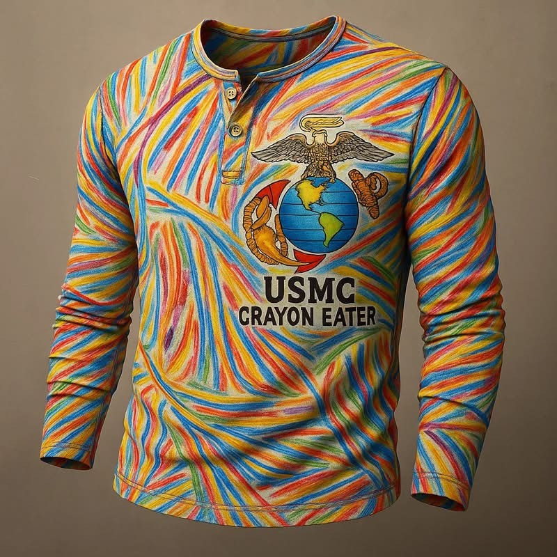 USMC Veteran Crayon Eaters 3D Print T-Shirt U.S Marine Corps Crayon Eaters Apparel - Image 3